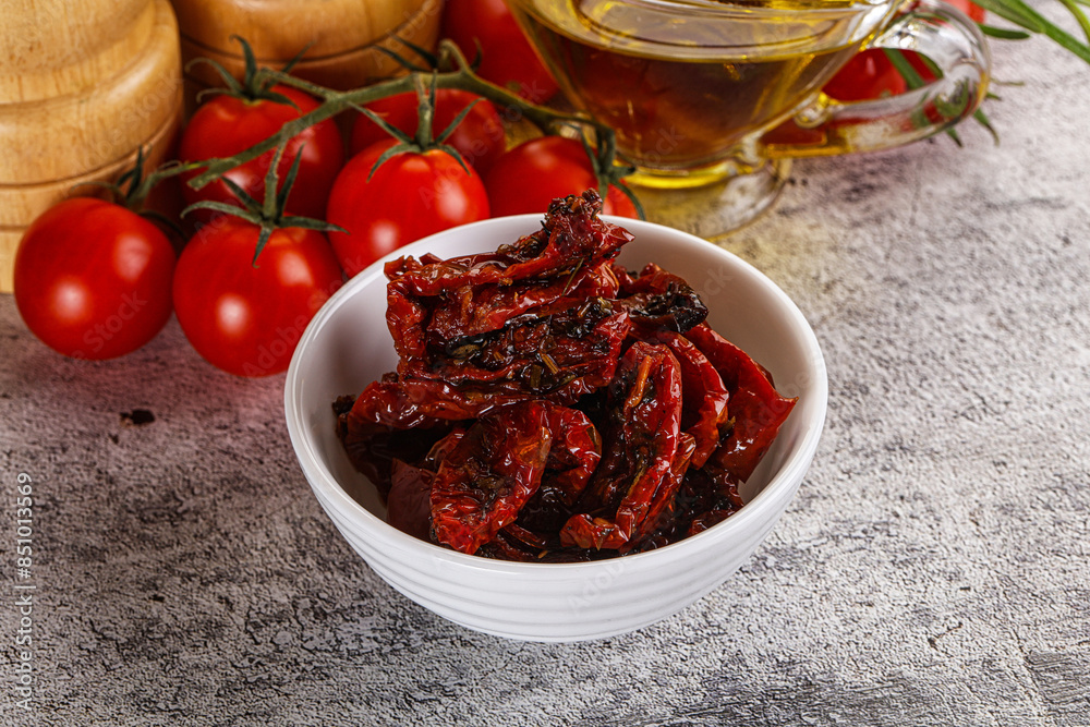 Homemade dry tomatoes with oil Homemade dry tomatoes with oil