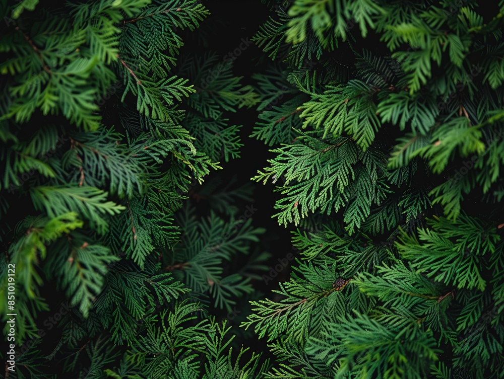 Pine Tree Branches and Needles Close-Up Photography