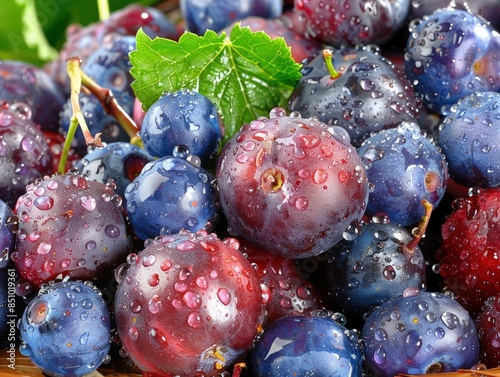 Wallpaper Mural Close-Up Photography Capturing Vibrant Blueberry Cluster Torontodigital.ca