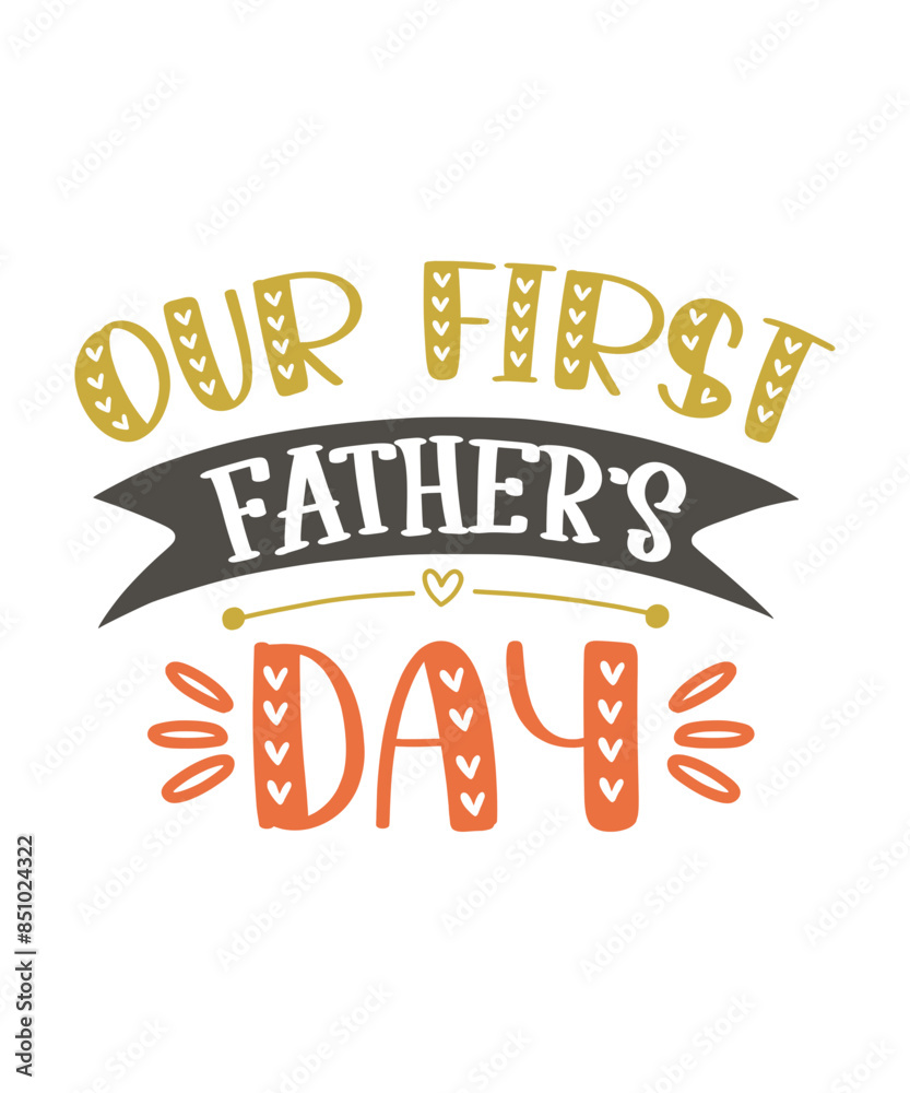 Fototapeta premium Happy Father's Day Svg design, Dad Svg Bundle, Funny Dad Shirt Design 2024 Best Dad Ever, Daddy svg, Father, Papa svg, Husband, Bear Family, Father's day SVG Design.