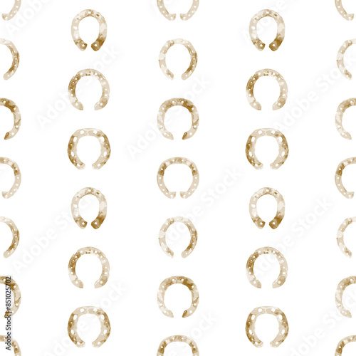Pattern of horseshoes for good luck