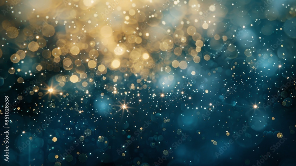 Abstract interpretation of a starlit sky with twinkling lights