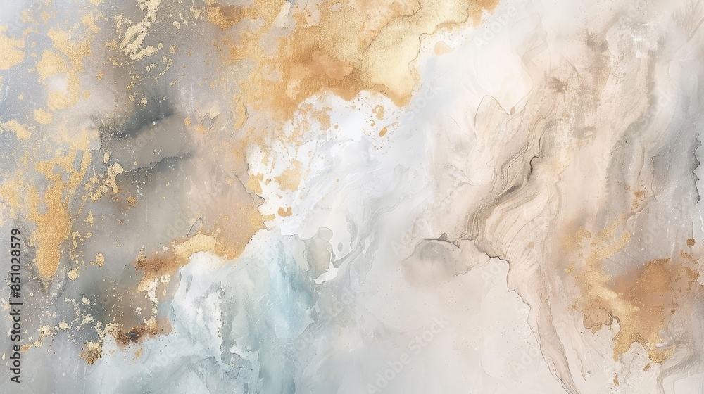 Ethereal beauty with warm and cool tones in watercolor texture Ethereal beauty with warm and cool tones in watercolor texture