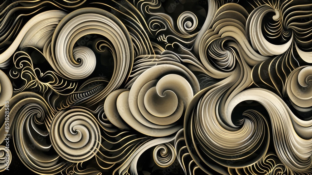 Intricate dynamic nature patterns with swirling forms Intricate dynamic nature patterns with swirling forms