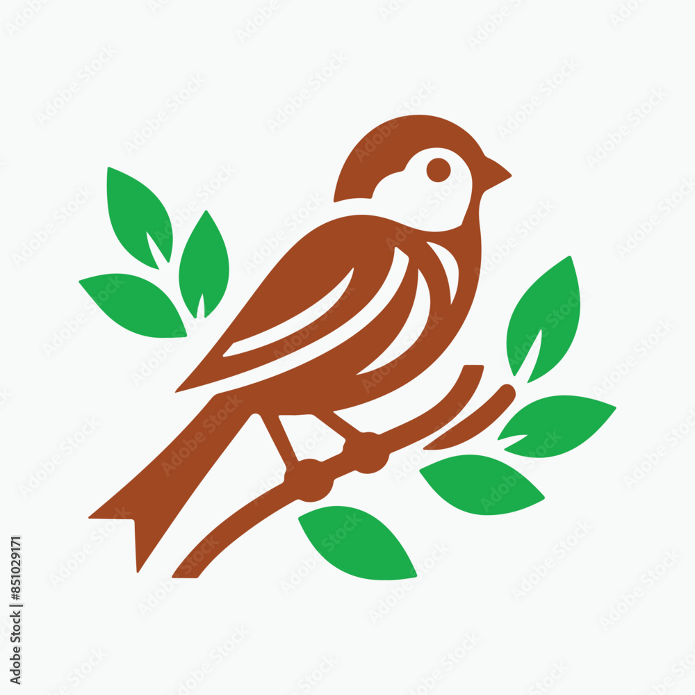 Fototapeta premium Stork logo icon of Bird ,vector illustration template design.