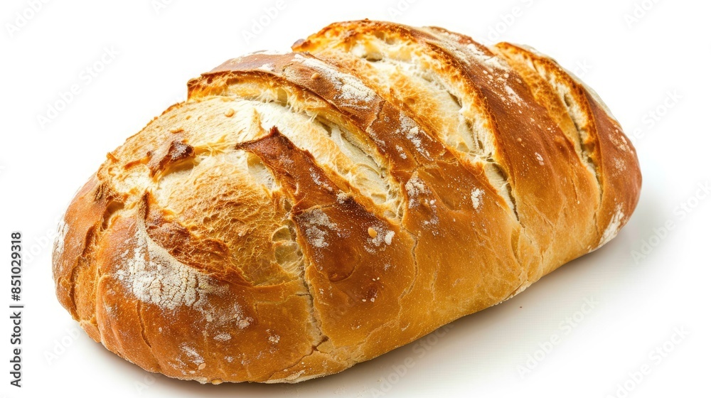 Big bread loaf on a white background Big bread loaf on a white background