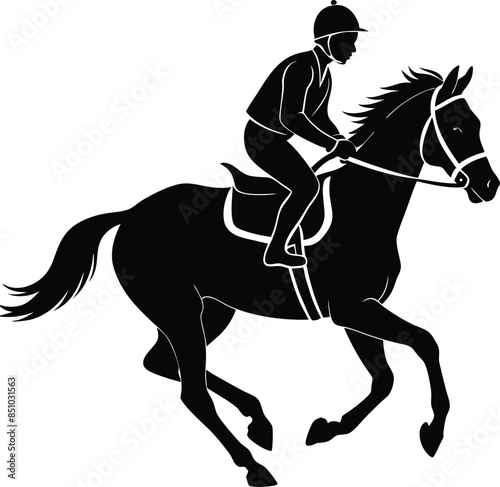 horse and rider illustration