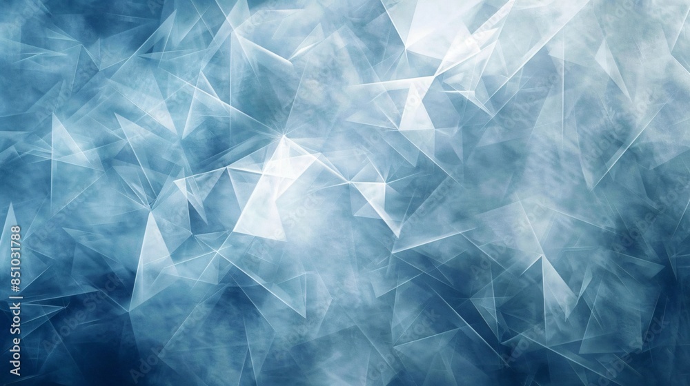 Fototapeta premium Abstract background for design with blue white glass elements