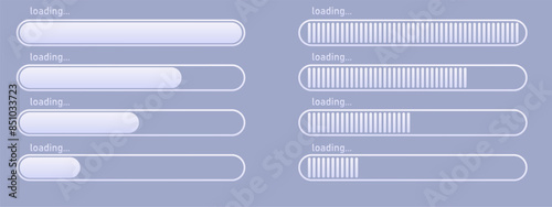 Loading bar concept. Progress data for upload or download. Techmology concept.
