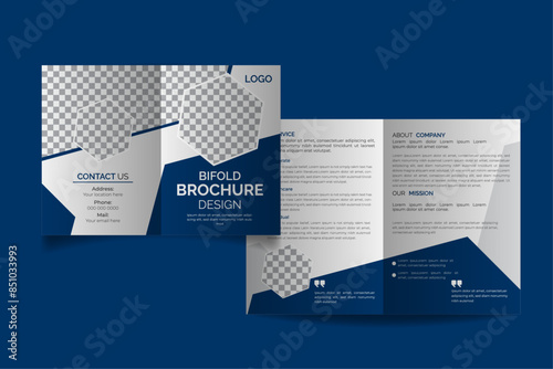 creative modern abstract bifold brochure design template