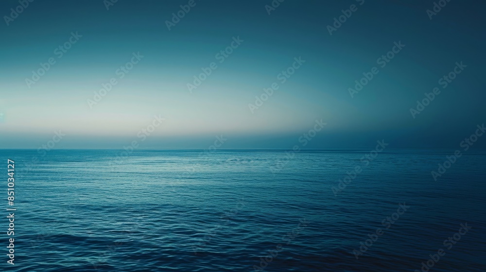 Obraz premium Blue gradient background reminiscent of twilight over ocean