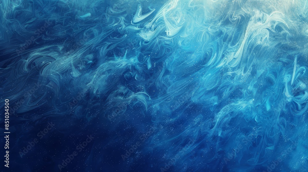 Obraz premium Dreamy blue wisps like brush strokes ethereal atmosphere