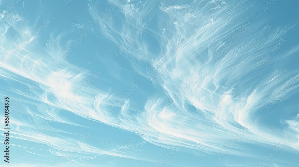 Ethereal wispy clouds pale blue sky Ethereal wispy clouds pale blue sky