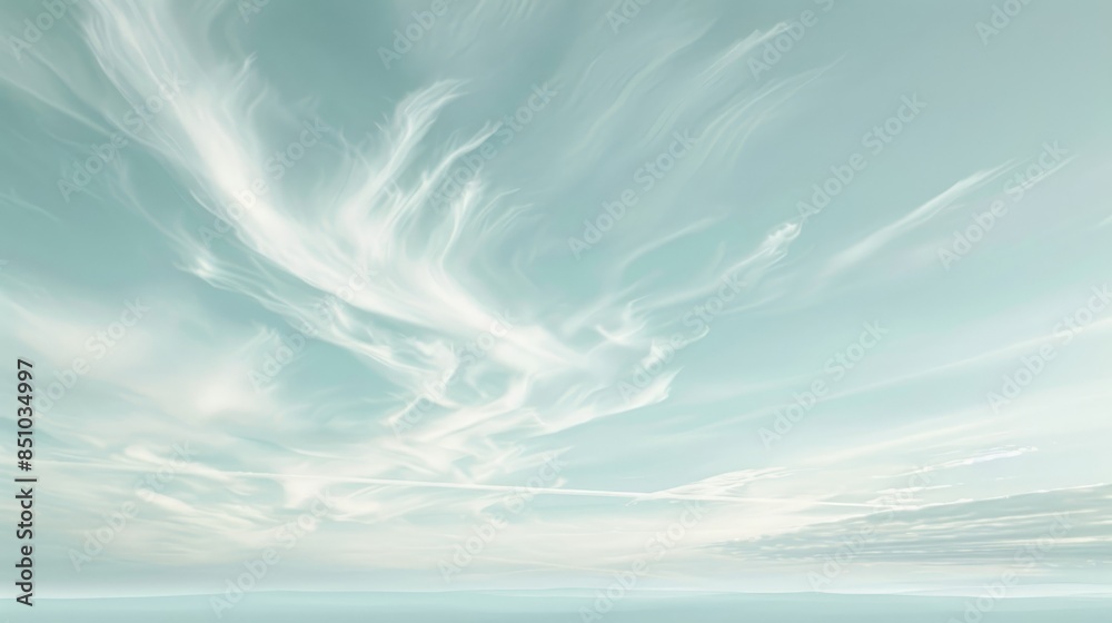 Wispy clouds against pale blue sky ethereal lightness Wispy clouds against pale blue sky ethereal lightness