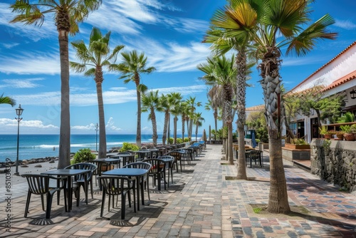 Spanish Restaurant. Beautiful Seaside Dining Experience in Puerto de la Cruz, Tenerife