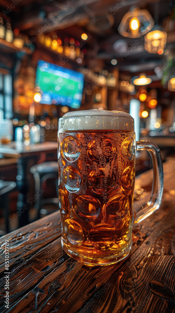 Beer and Soccer in Pub Beer and Soccer in Pub