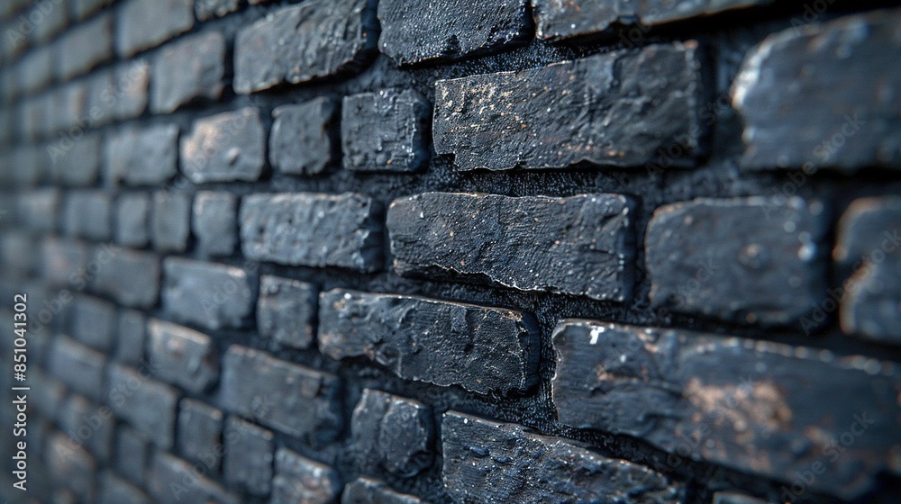 A close-up of a dark brick wall A close-up of a dark brick wall