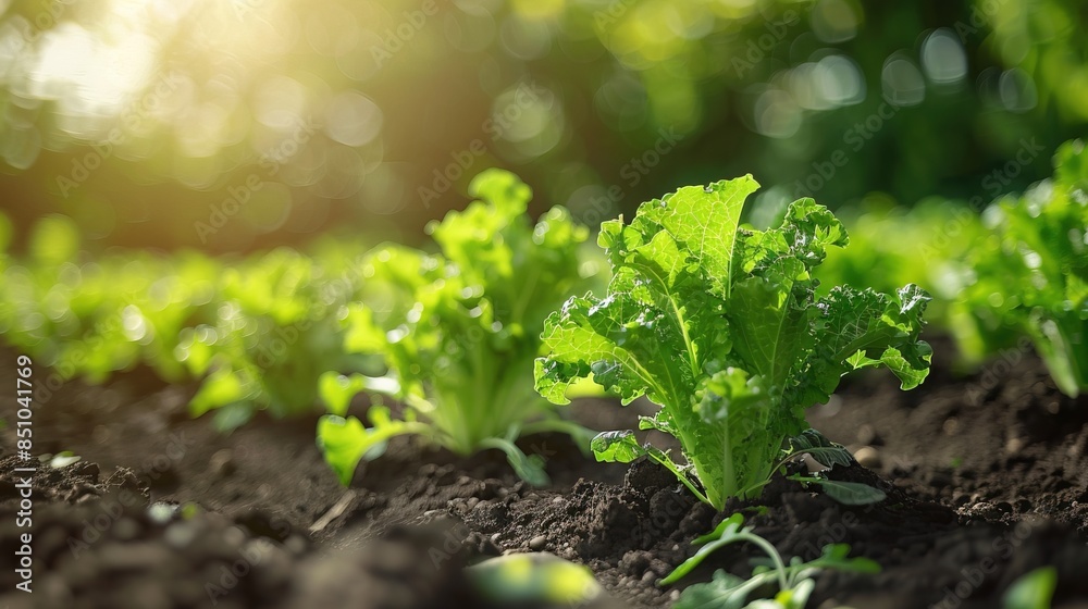 Organic vegetables grown on a sunny farm using eco friendly practices Agriculture and agro business with selective focus Organic vegetables grown on a sunny farm using eco friendly practices Agriculture and agro business with selective focus