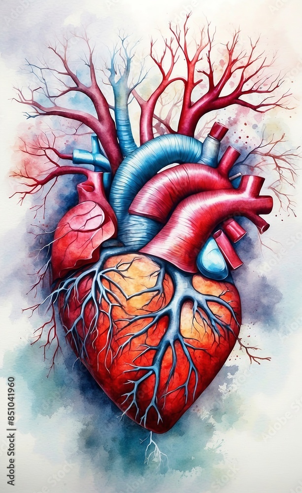 Human heart health concept as a symbol for growing a body organ and the