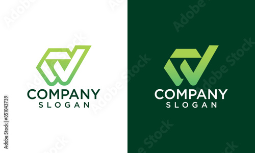 Abstract letter D Tech logo template