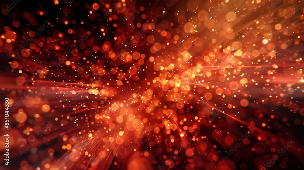 Obraz premium Red sparks explosion dark backdrop energetic