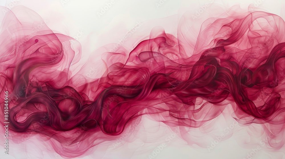 Fototapeta premium Delicate carmine wisps evolving patterns