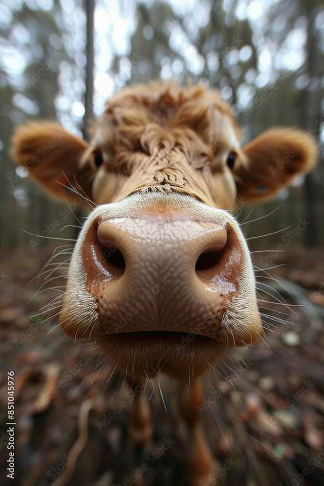 Funny Cow Nose Close-Up: A shot of a cow's nose and mouth up close, as if it's sniffing the camera lens, creating a humorous perspective. Funny Cow Nose Close-Up: A shot of a cow's nose and mouth up close, as if it's sniffing the camera lens, creating a humorous perspective.