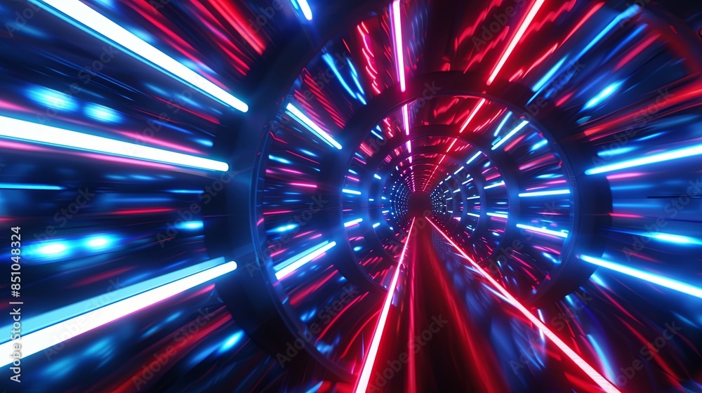 Red Blue Tunnel Abstract Background Red Blue Tunnel Abstract Background