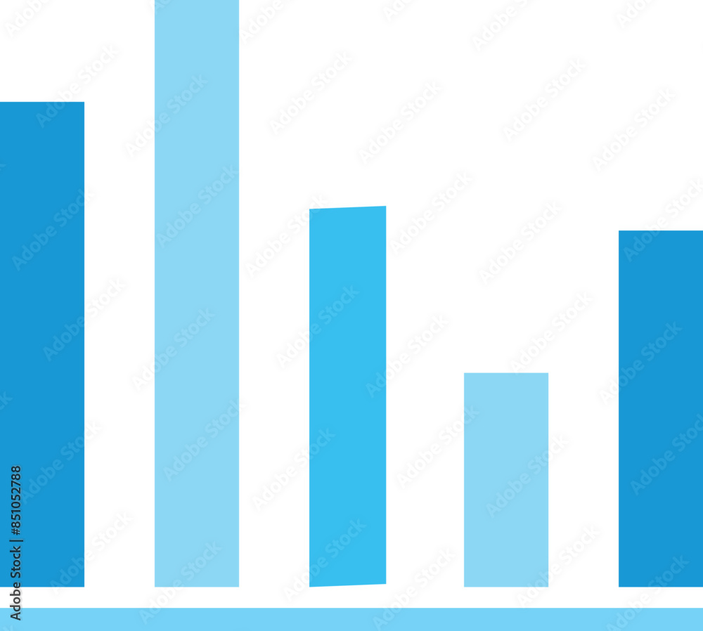 Blue bar graph ascending order growth success. Financial chart progress statistics analysis report. Business presentation economic infographic isolated white background Blue bar graph ascending order growth success. Financial chart progress statistics analysis report. Business presentation economic infographic isolated white background