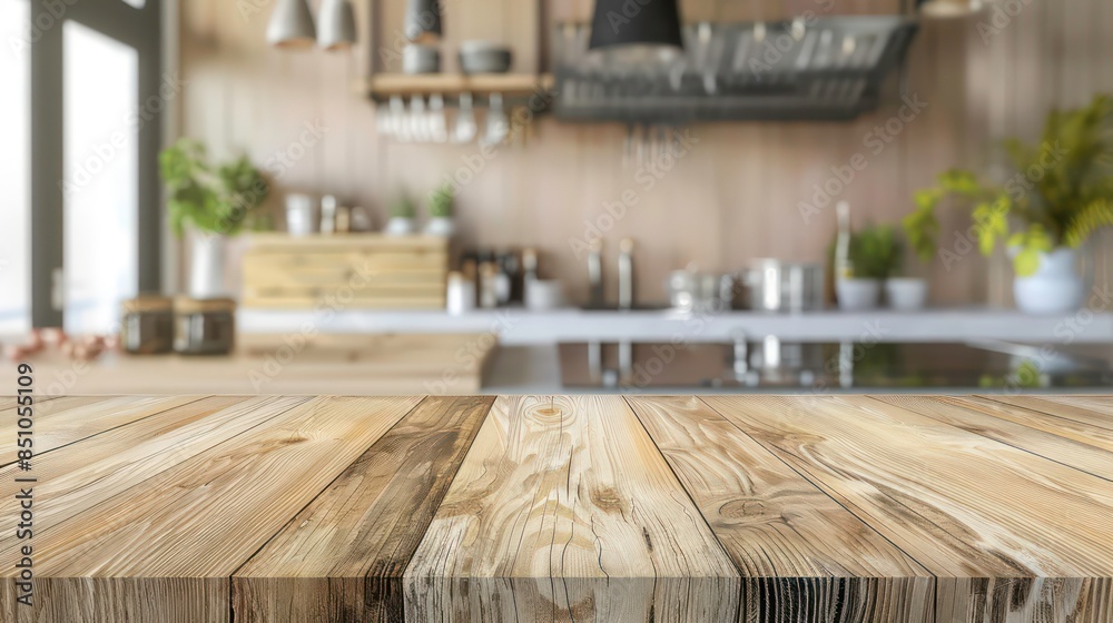Kitchen background top counter interior wood blur home wooden empty room light white. Top kitchen product background desk modern window food display design texture tabletop restaurant board wall space