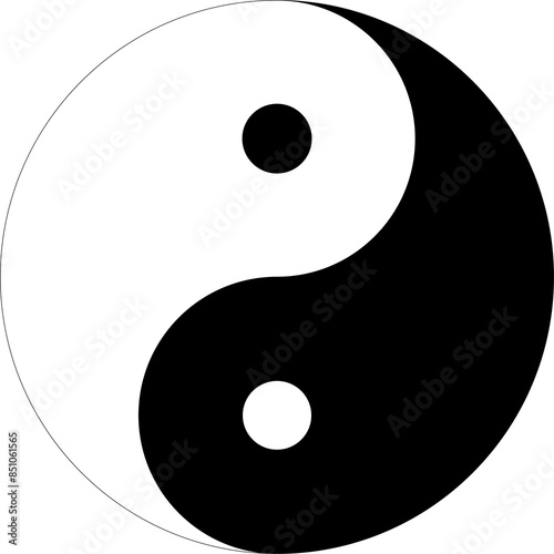 Yin and Yang Symbol Esoteric Taijitu Isolated PNG