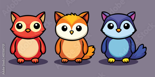 Wallpaper Mural Cute Animal Character.eps Torontodigital.ca