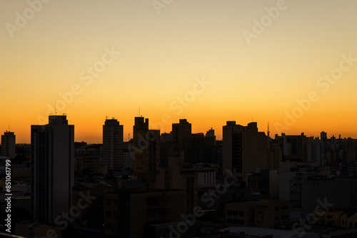 Beautiful sunset in the city of Campinas, in the State of São Paulo, Brazil.;