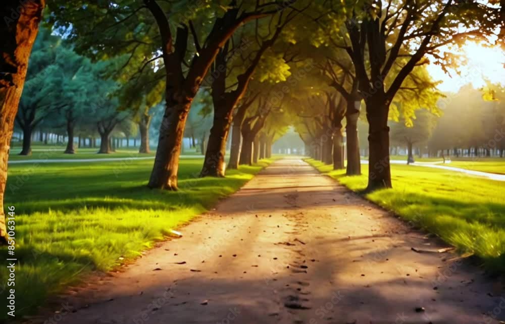 path in autumn park.Seamless 4k time lapse virtual video animation background path in autumn park.Seamless 4k time lapse virtual video animation background