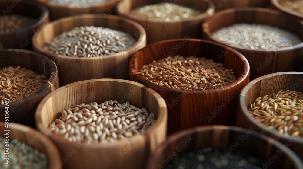 A collection of various grains, beans, seeds. A collection of various grains, beans, seeds.