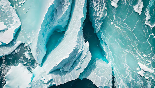 arktischer Eisberg in hell blau türkis im Ozean Meer schwimmend, abschmelzen der Pole Schelf Eis Wasser kalt, Erderwärmung, Klimawandel Nordpol Südpol Arktis treibend kalt gefroren Gletscher Grönland photo