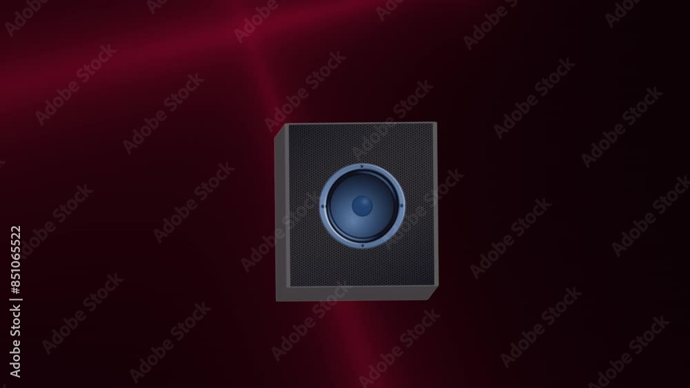 Animated music speaker isolated Animated music speaker isolated