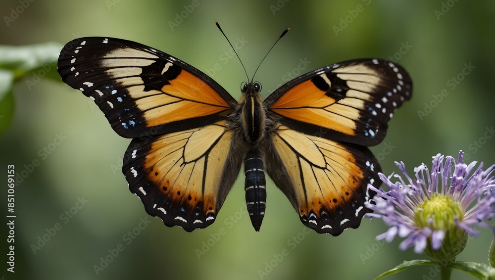 Fototapeta premium An image of a butterfly emerging from its chrysalis, representing transformation and the beauty of embracing change ai_generated