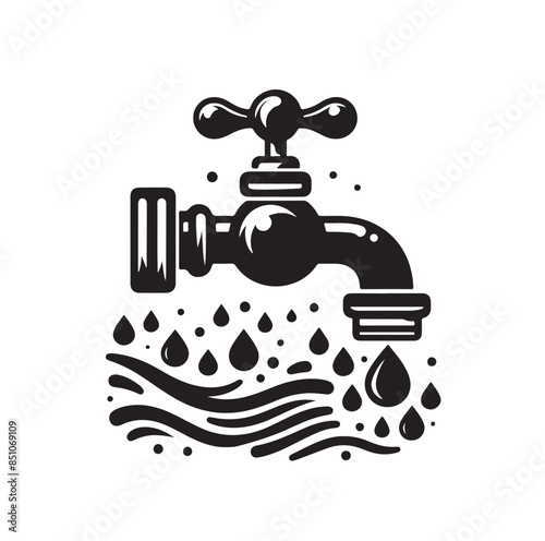 Water tap vector icon