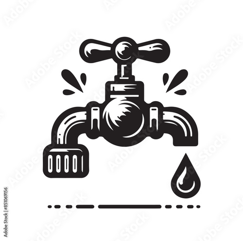 Water tap vector icon
