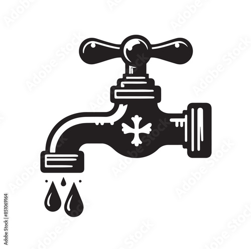 Water tap vector icon