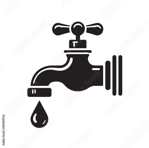 Water tap vector icon
