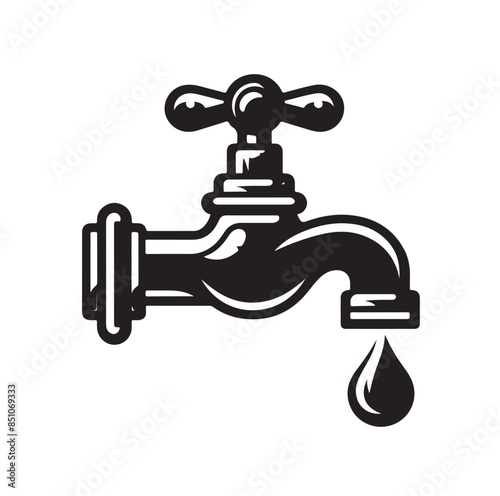 Water tap vector icon