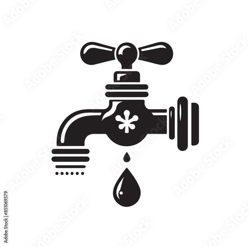 Water tap vector icon