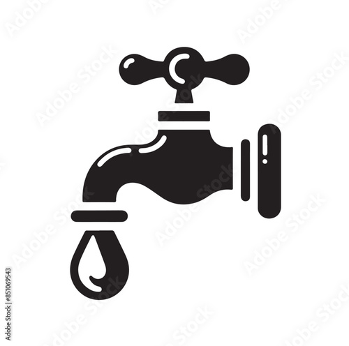 Water tap vector icon