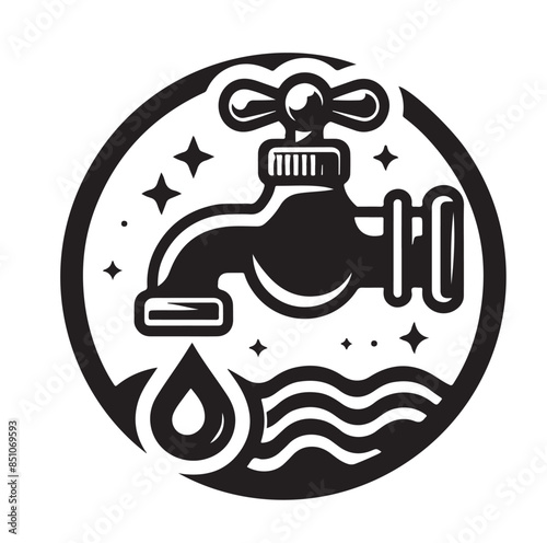 Water tap vector icon