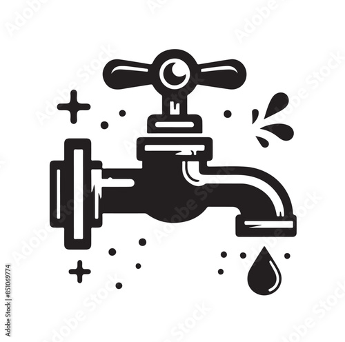 Water tap vector icon