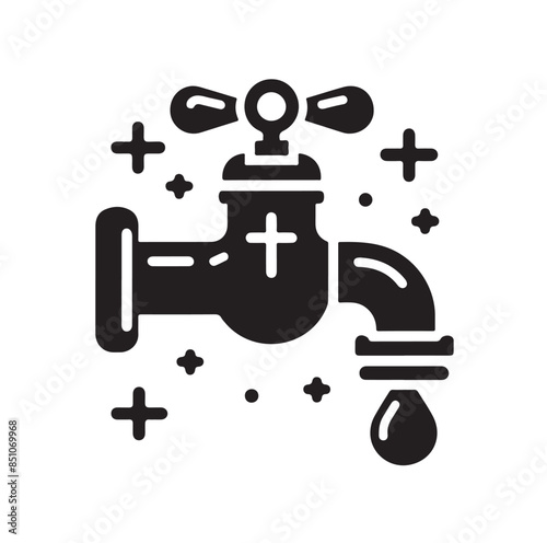 Water tap vector icon