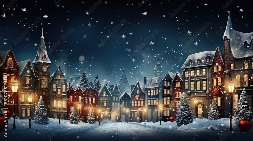 Fototapeta premium new year’s mountain at night