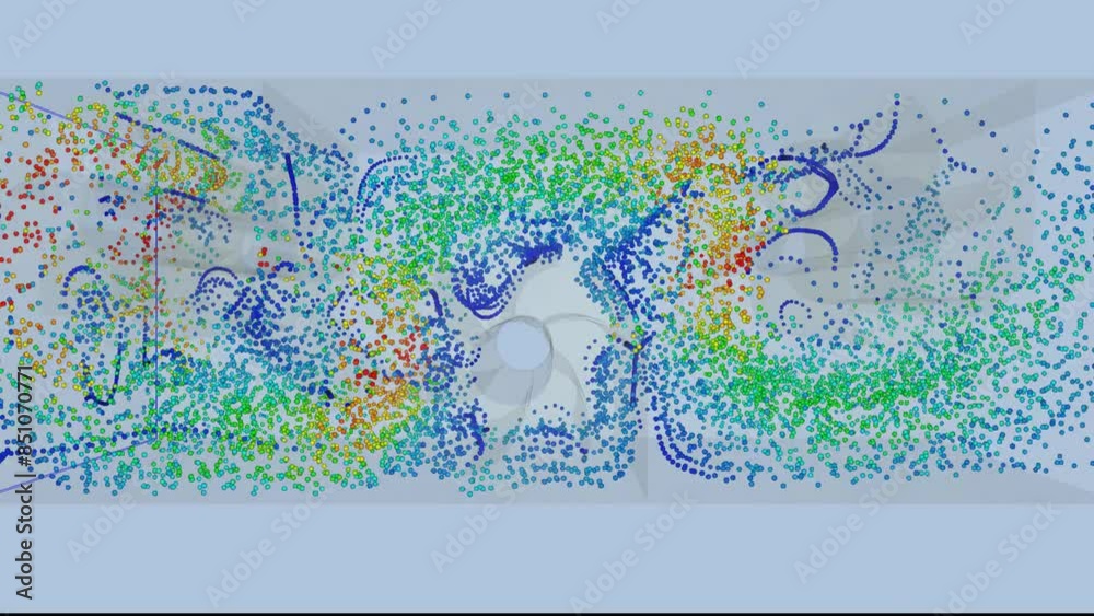 CFD simulation Computational fluid dynamics - industrial pre-select box airflow simulation